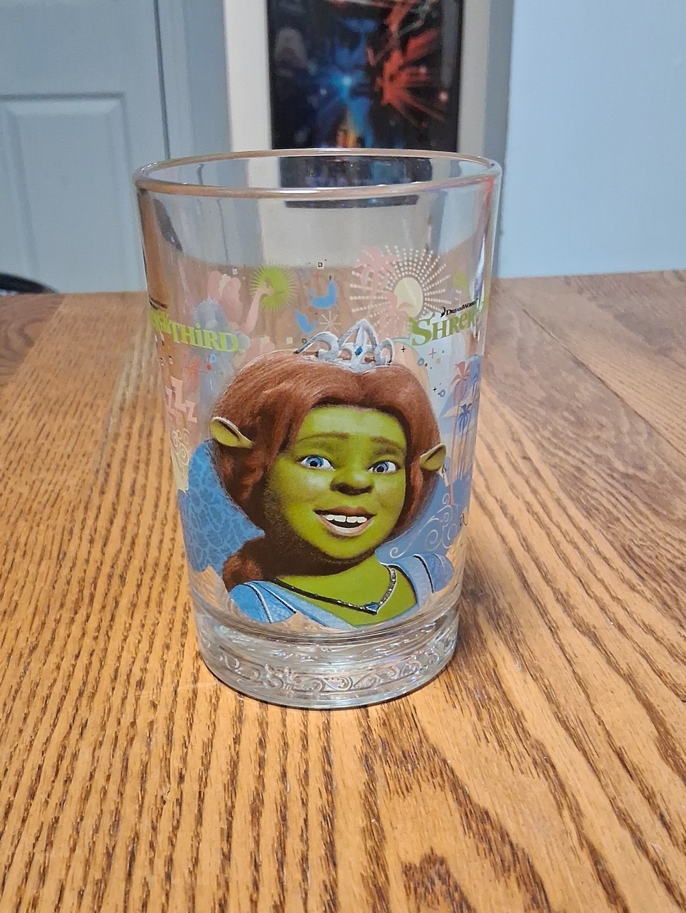 VTG 2007 McDonald's Shrek The Third Princess Fiona Glass Tumbler Cup